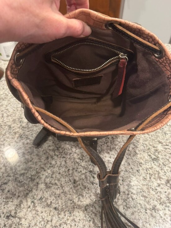 FREEBIRD Brett Backpack/bag/purse-Pink Blush Croco - Picture 5 of 6